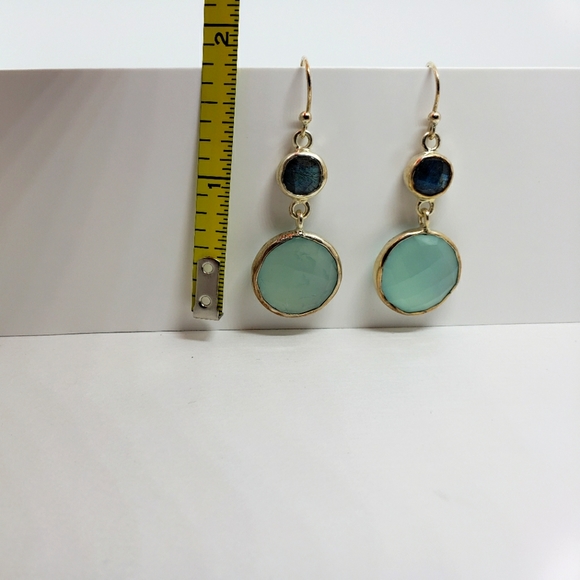Sterling Gemstone Drop Earrings - Picture 3 of 5